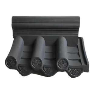 围墙瓦中式压顶墙帽仿古一体水泥圆形墙头单双面瓦促销水泥围墙瓦