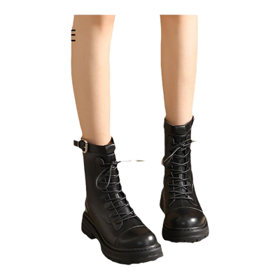 达芙妮英伦风马丁靴甜酷风骑士靴