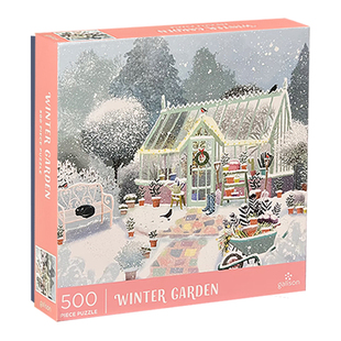 Galison拼图正版《冬日花园》冬季500片进口送小女生圣诞节日礼物