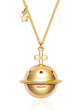 宠物纪念项链骨灰毛发小星球合金