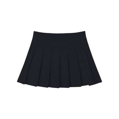 Amybaby女童裙子春夏季2026新款纯色简约百搭半身裙A字裙百褶裙