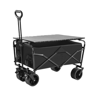 户外露营推车营地桌板野餐可折叠小拖车便携旅行大容量野营小拉车