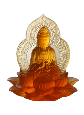 珍悦古法琉璃双面观音香薰摆件