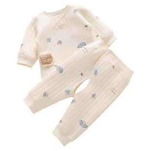 新生婴儿衣服初生宝宝纯棉冬装打底贴身保暖内搭a类冬季分体套装