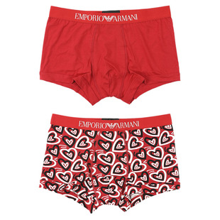 Armani/阿玛尼EA 男士鹰标2件装礼盒装四角内裤EM000253 AF14859