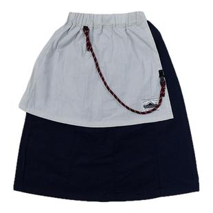 山系户外女童速干半身裙2025秋季儿童假两件不规则裙子女孩A字裙