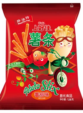 上好佳番茄味薯条非油炸香脆128g