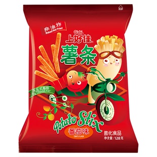 上好佳薯条番茄口味128g/包休闲零食网红小吃儿童早餐办公室追剧