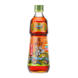 燕庄芝麻香油400ml*1 玻璃瓶装头道初榨家用凉拌炒菜纯芝麻油