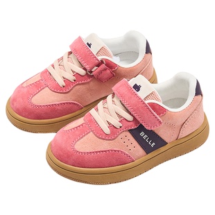 百丽童鞋儿童低帮板鞋红色爆款阿甘鞋男童时尚宝宝休闲女童运动鞋