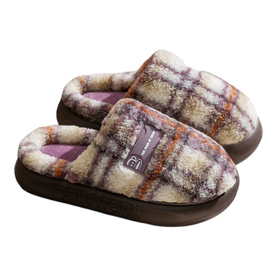 大嘴猴棉拖鞋女士冬季2025新款毛绒加厚居家室内情侣保暖拖鞋家用