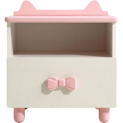 林氏木业床头柜卡通粉色儿童房