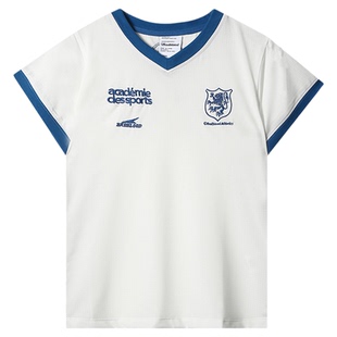 badblood美式复古修身显瘦短袖T恤女运动网球上衣2024夏装新款潮