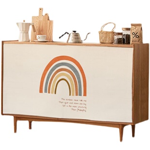 小众艺术柜子帘布帘隔断帘遮挡帘子布艺防尘帘衣柜帘定制魔术贴