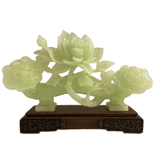 玉石摆件如意花博古架装饰品客厅摆件高端大气上档次乔迁新居礼物