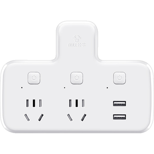 公牛插座转换器正品一拖二三多孔功能扩展插排插板宿舍用转接插头