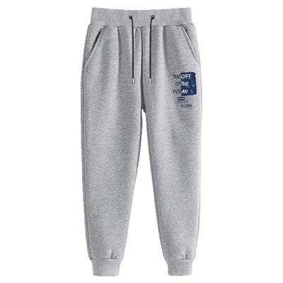 裤子男款加厚冬季青少年运动裤