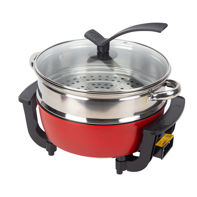 电火火锅家用多功能一体电煮锅学生宿舍电炒锅蒸煎电热锅不粘圆锅