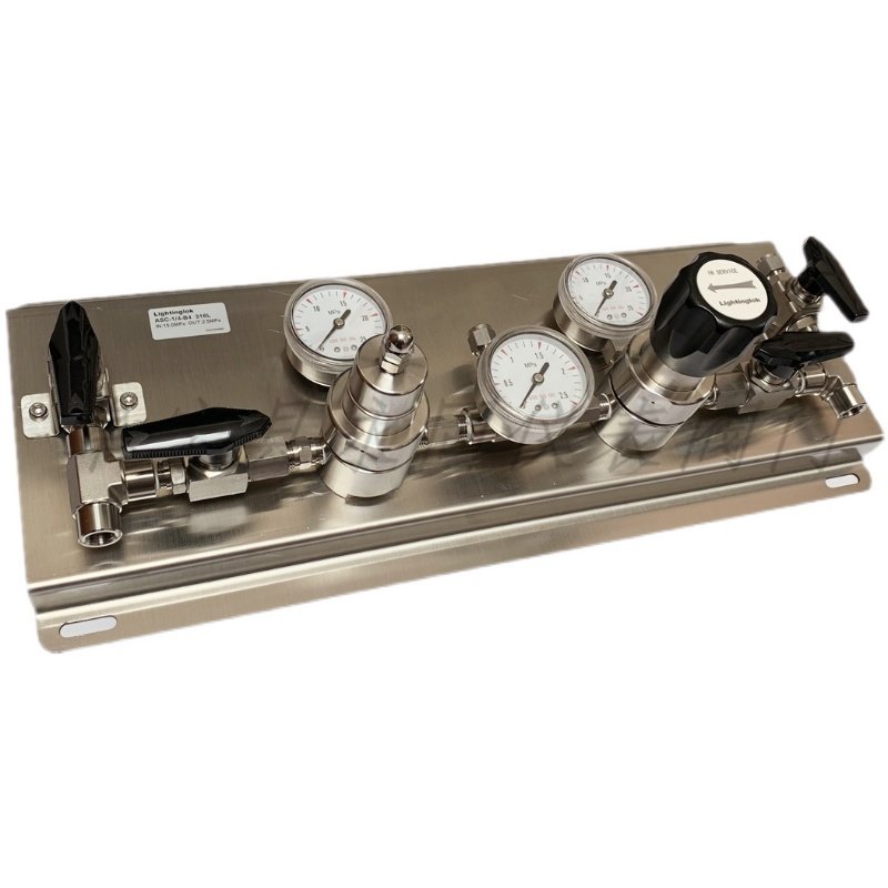 不锈钢手动汇流排二进一三进一实验室气路系统切换装置控制面板