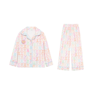 明星同款 RooMance汝曼司法兰绒睡衣女冬季加厚可外穿家居服套装