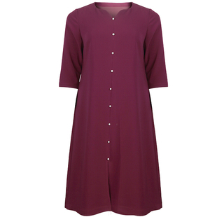 美丽客栈【素雅红装】高端大码春款女装2026年新款胖mm遮肚连衣裙