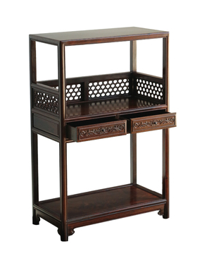 独板双抽中式风茶水柜多功能酸枝