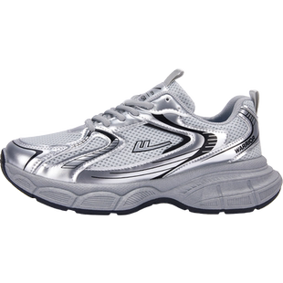 回力官方旗舰店银色老爹鞋女款2026新款春季女鞋休闲厚底运动鞋子