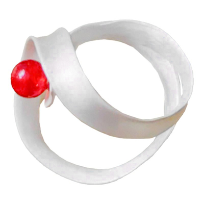 小池不识月风绸三重纯银开口戒指