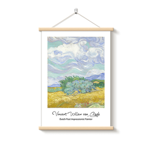 梵高丰收挂轴装饰画世界名画客厅餐厅背景墙挂画出租房电表箱壁画