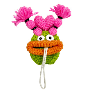 电动车钥匙套可爱卡通香肠嘴电瓶车机车钥匙包毛线针织挂件钥匙壳