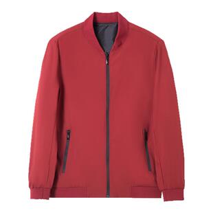 皮尔卡丹男士棉服外套2026新款冬棉袄本命年红色夹克中老年爸爸装