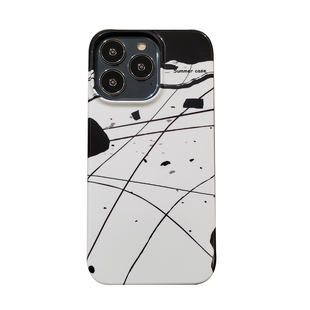 ins泼墨艺术11苹果15菲林壳iphone14pro手机壳13mini半包12Pro小众xsmax防摔菲林软壳13pro个性78plus高级xr