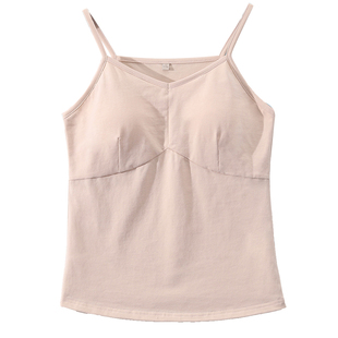 棉吊带可拆卸女带胸垫小背心免穿文胸无束缚打底衫内衣一体式文胸