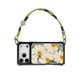 ins风白敬亭同款镜面笑脸带孔手机壳可挂绳斜挎手提防摔适用苹果iPhone16promax小米17/15荣耀华为MATE80/P70