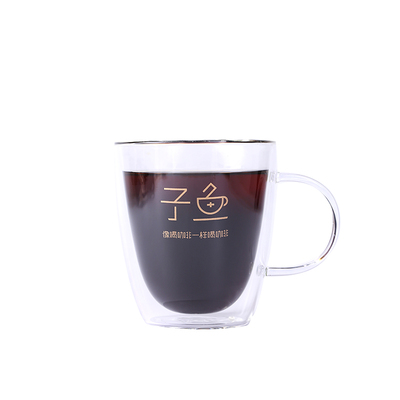 子鱼精美透明双层玻璃杯