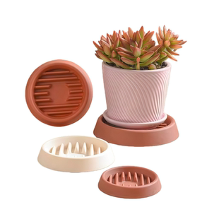 花盆托盘花盆接水底座托加厚环保PP材质托盘多肉植物透气防烂根
