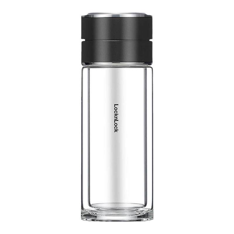 乐扣乐扣茶水分离泡茶双层玻璃杯