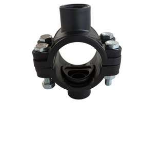 全新料鞍座四通农业灌溉主管支管分水组合 PE管支管连接四通组合