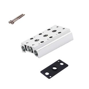 电磁阀底座4V210-08汇流板盲板100M200M300M-2F3F4F5F6F7F8F9F10F