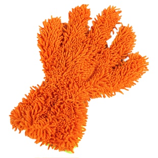 洗车手套不伤车五指双面珊瑚绒擦车布专用汽车防水加厚雪尼尔抹布