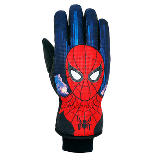 蜘蛛侠卡通中大童冬棉保暖滑雪儿童手套冬季玩雪防水学生骑车五指