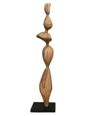 落地摆件玄关落地摆件实木侘寂风