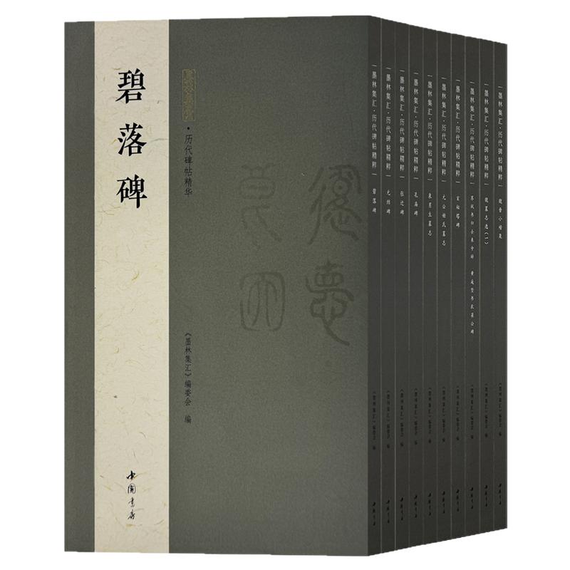 【全十册】墨林集汇历代碑帖精华碧落元结张迁碑贴孔宙碑魏墓志选魏晋小楷玄秘塔碑元公姬氏泉男生墓志铭苏轼归去来黄庭坚狄梁公碑