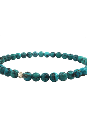 pohier潮男小众设计师绿松石银珠