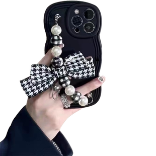 珍珠手链条适用iPhone14手机壳苹果13创意16Promax网红15Pro情侣13Promax文艺13pro软胶11防摔12pro保护套786