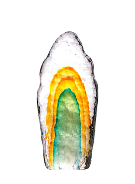 高档琉璃山峰假山轻奢客厅电视柜