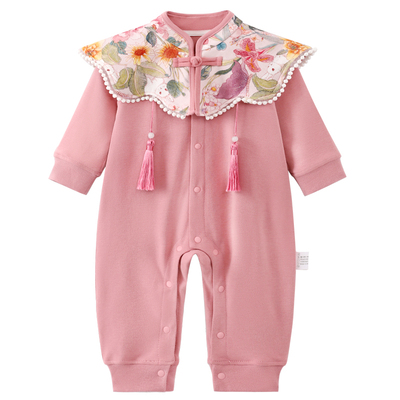 龙喜年国风四季新生婴儿百日连体