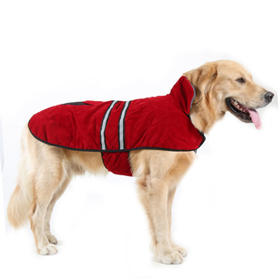 宠物狗狗衣服金毛秋冬装大型犬厚款拉布拉多中型犬安全衣反光棉衣