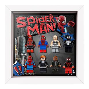 KGBOX乐高抽抽乐漫威蜘蛛侠76178人仔相框公仔人偶收纳展示盒