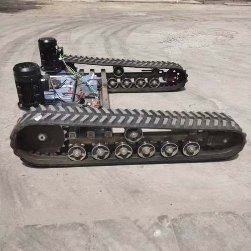 立式双电机履带底盘 搬运勘探机器人小型履带底盘 电动履带底盘